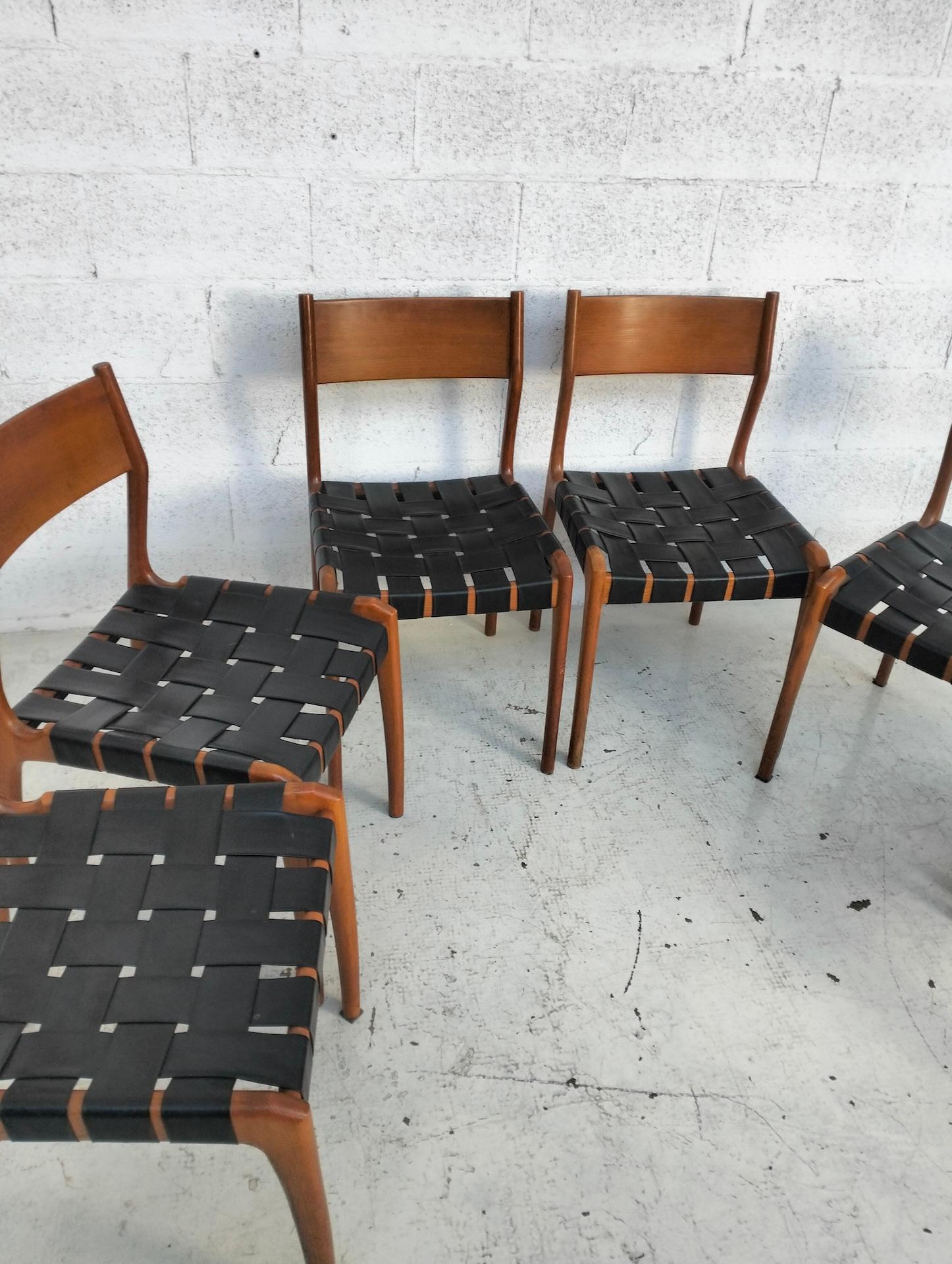 6er Set Stühle Modell 993 von Studio TiPi für Montina 60s im Zustand „Gut“ im Angebot in Padova, IT