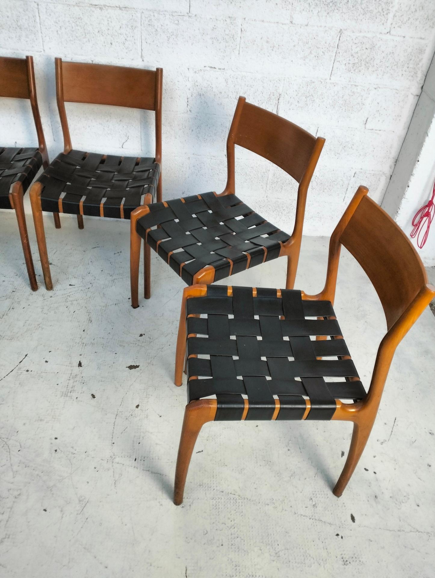 6er Set Stühle Modell 993 von Studio TiPi für Montina 60s (Mitte des 20. Jahrhunderts) im Angebot