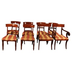 Ensemble de 6 chaises et deux fauteuils en acajou - 19ème siècle