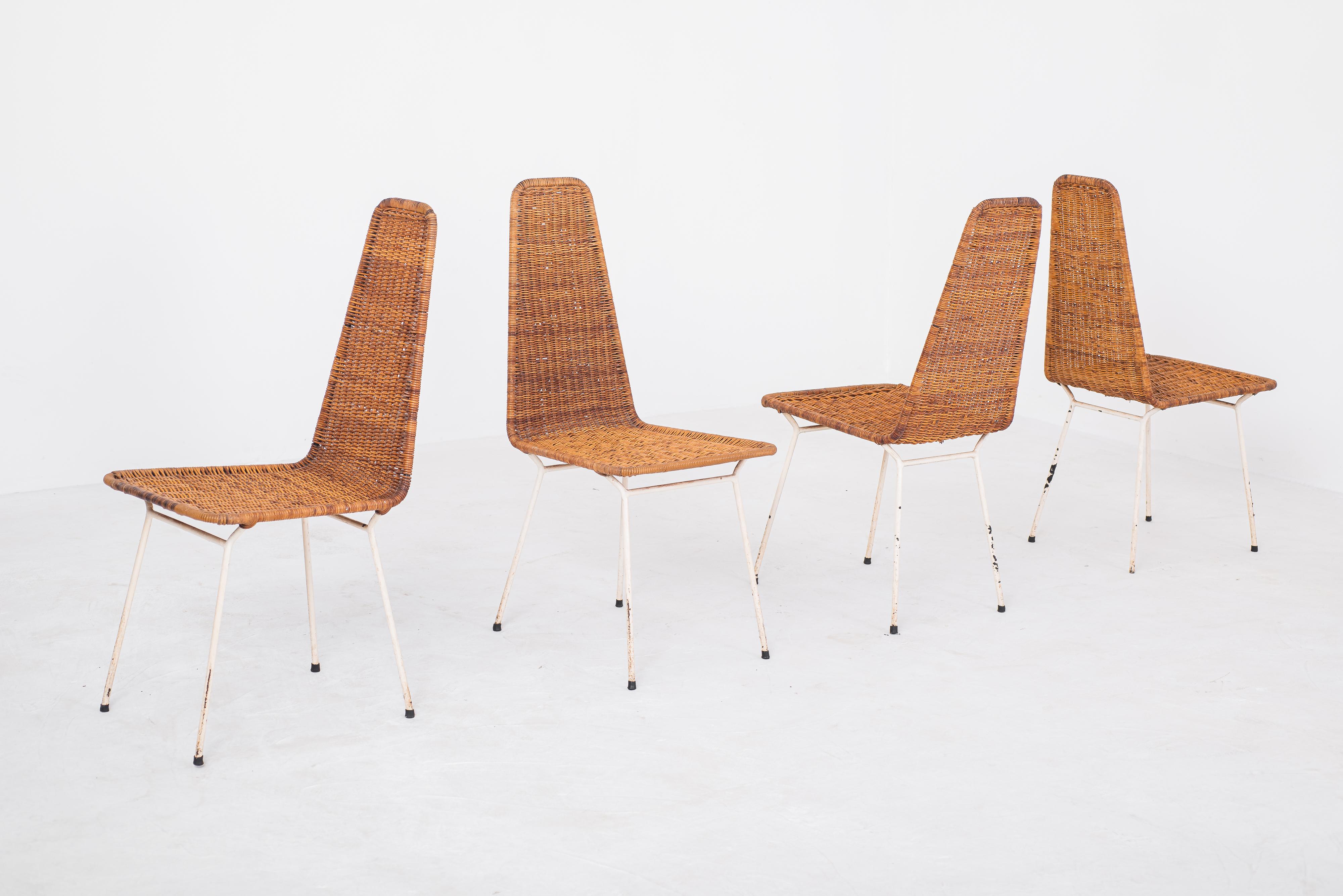 Set di 6 sedie attribuite a Martin Eisler, circa 1950. in vendita 6