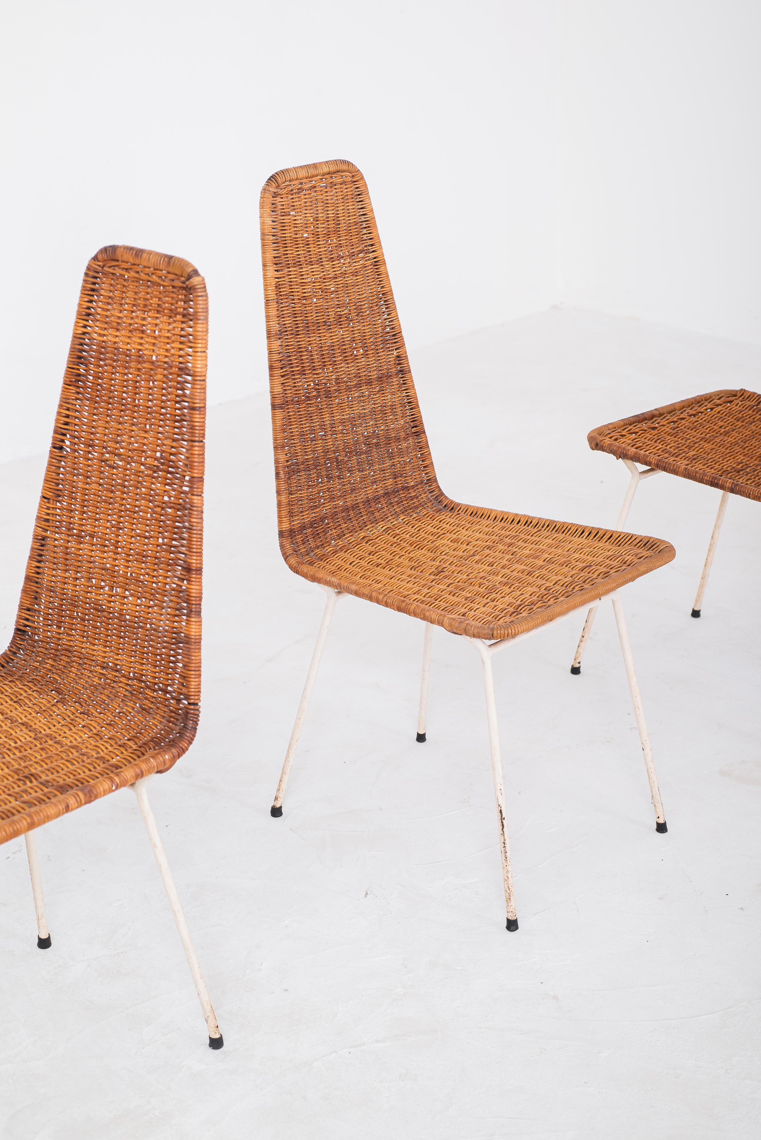 Set di 6 sedie attribuite a Martin Eisler, circa 1950. in vendita 7