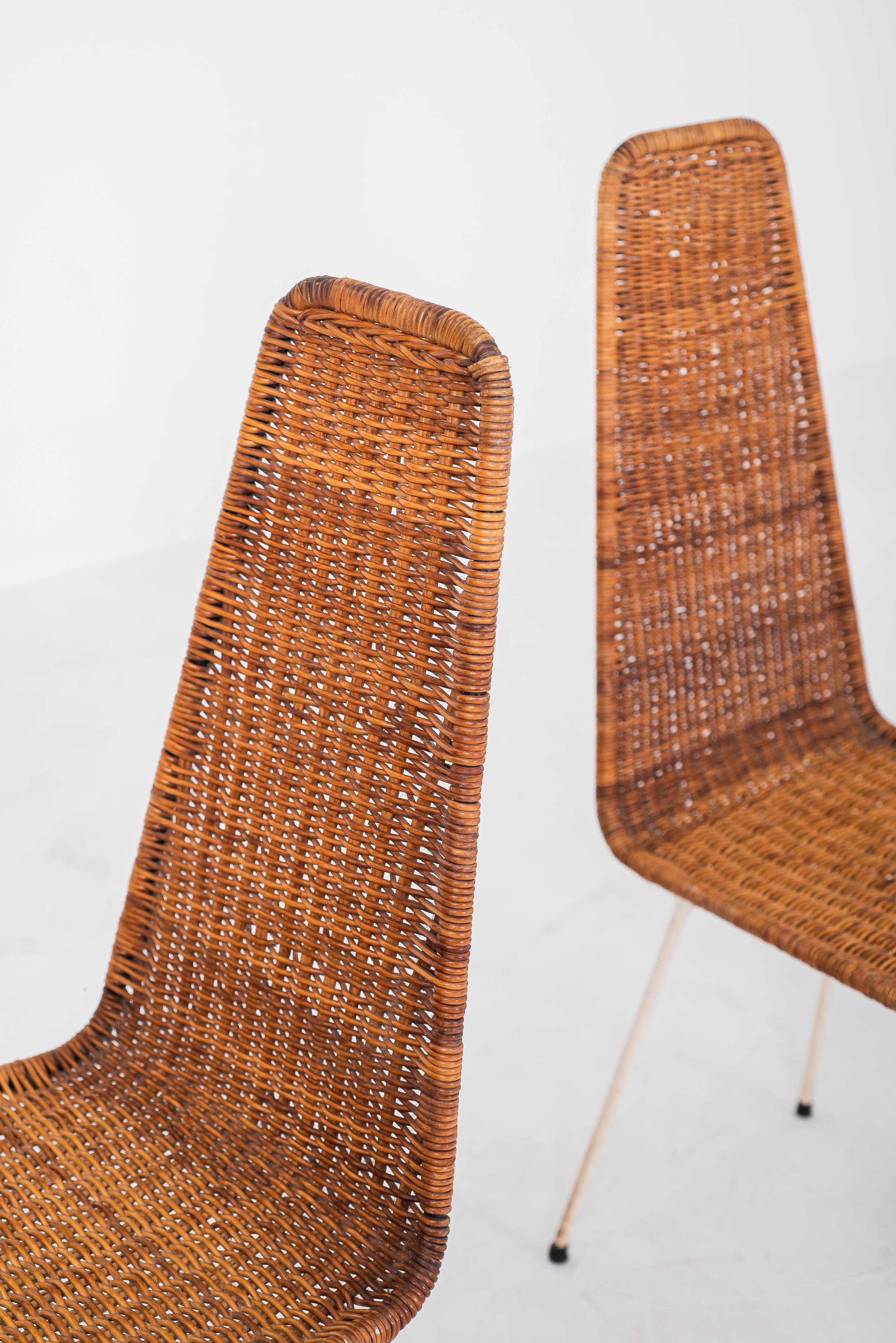 Set di 6 sedie attribuite a Martin Eisler, circa 1950. in vendita 8