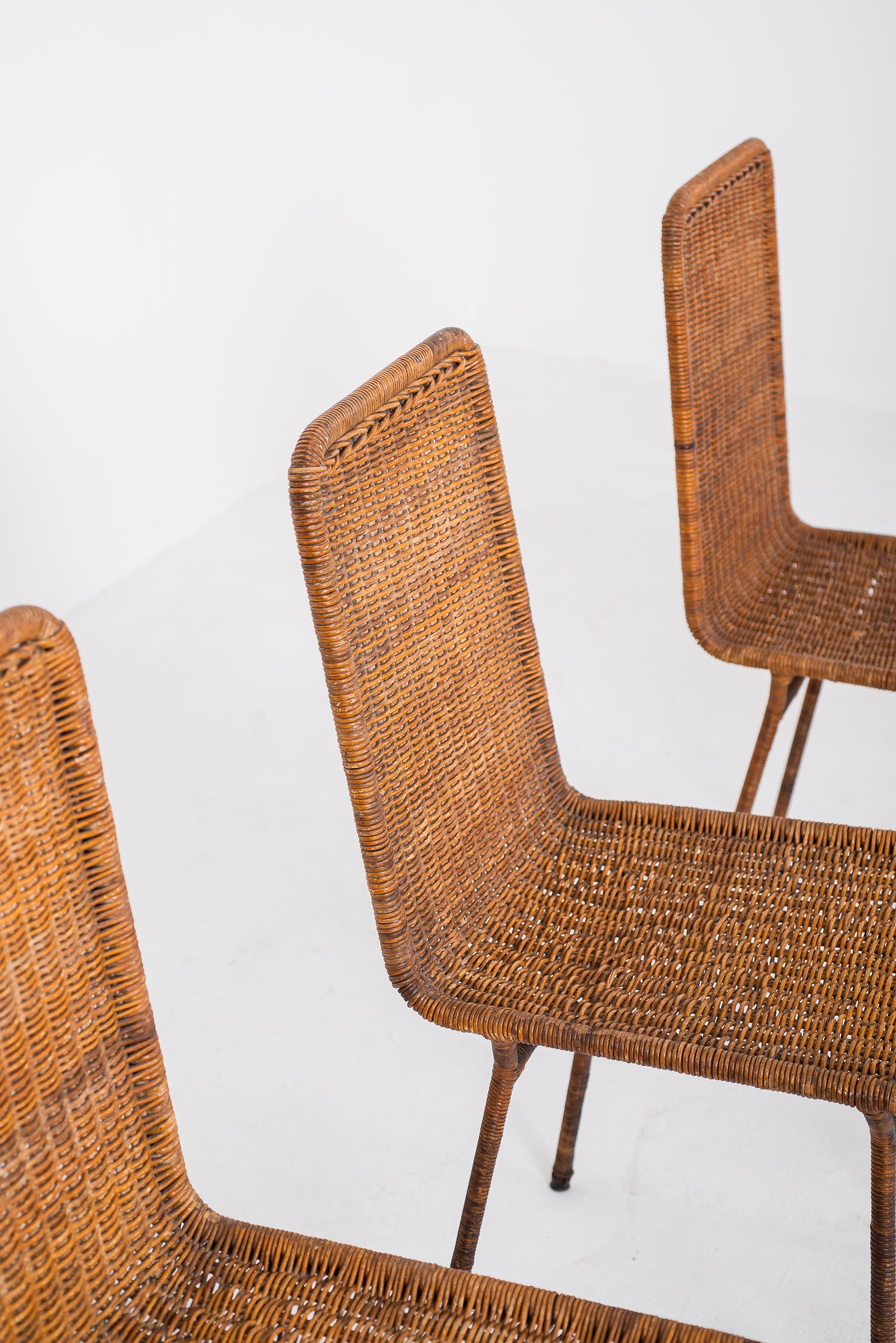 Set di 6 sedie attribuite a Martin Eisler, circa 1950. In condizioni buone in vendita a Barra Funda, SP