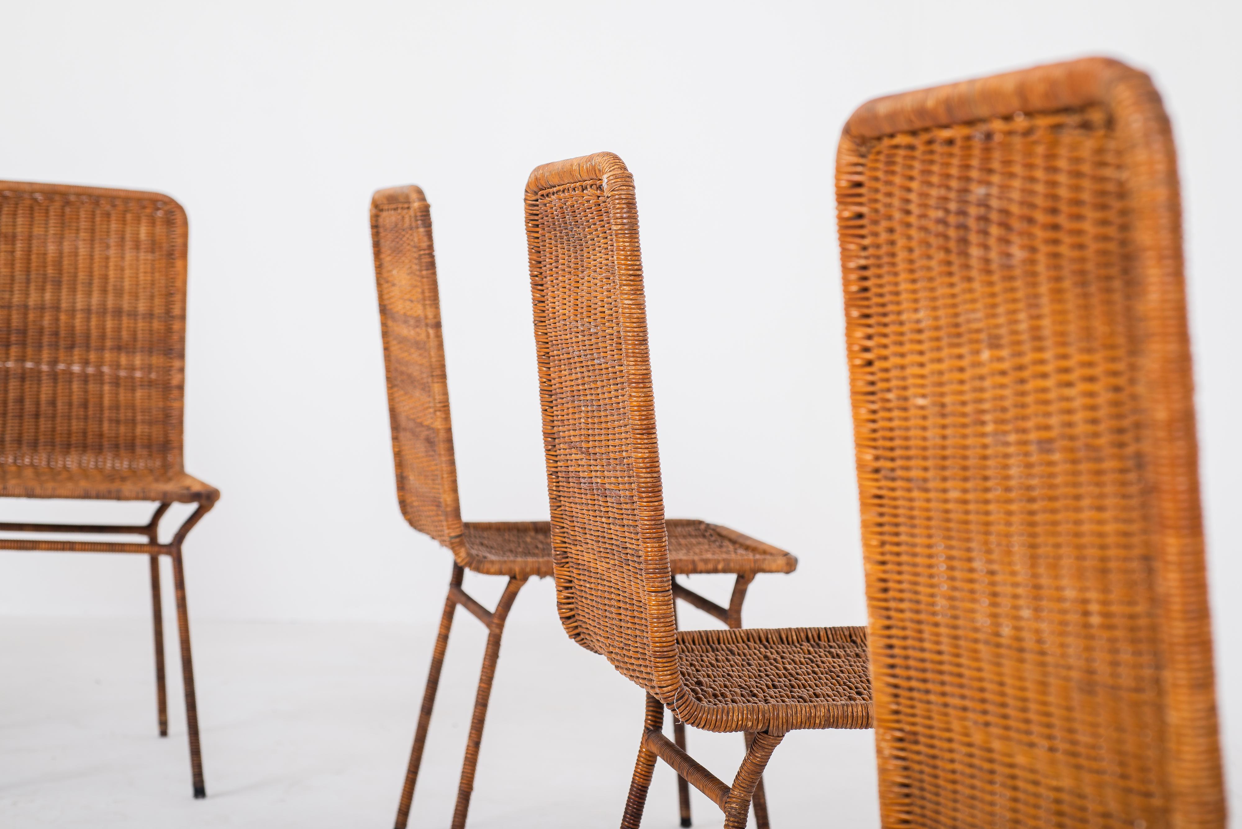 Ferro Set di 6 sedie attribuite a Martin Eisler, circa 1950. in vendita