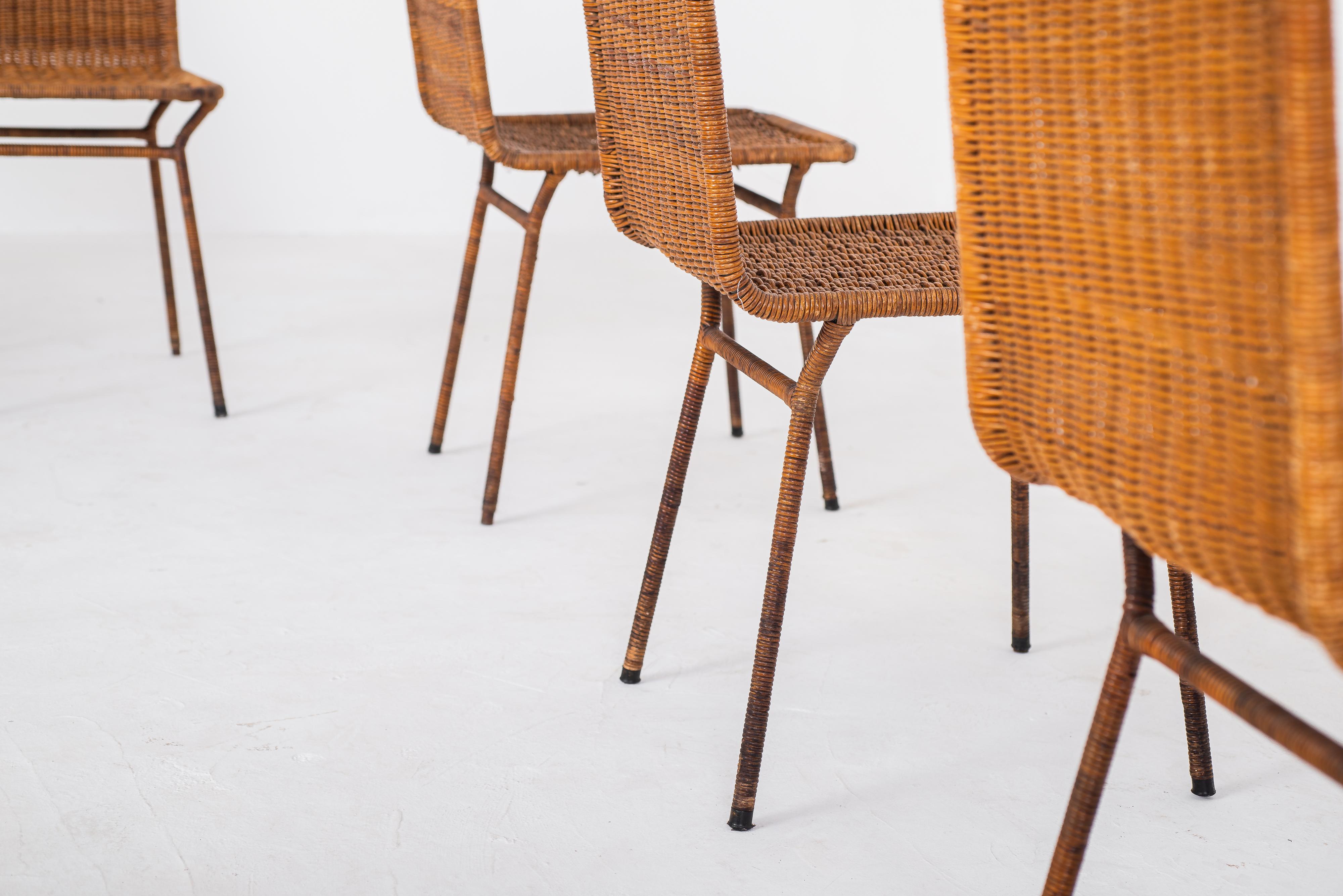 Set di 6 sedie attribuite a Martin Eisler, circa 1950. in vendita 1