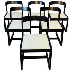 Set of 6 Chairs Attributed to Willy Rizzo