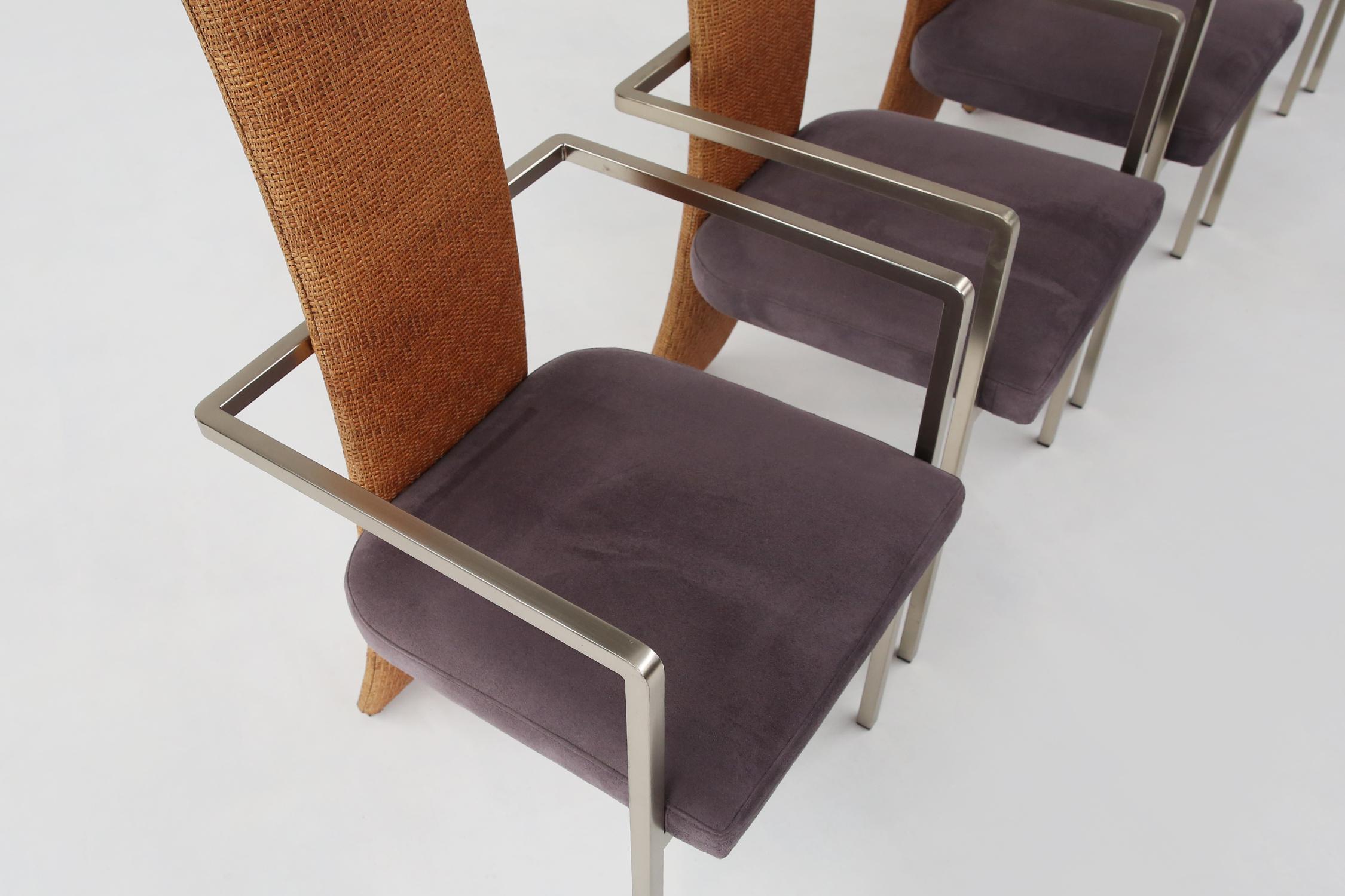 Belgian Set of 6 Chairs by Belgo Chrom  For Sale