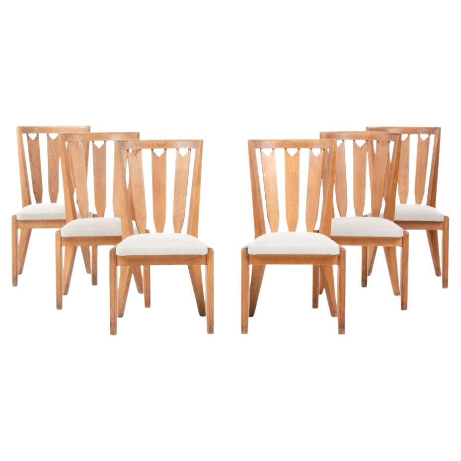 Set of 6 chairs by Guillerme & Chambron for Votre Maison, 1950