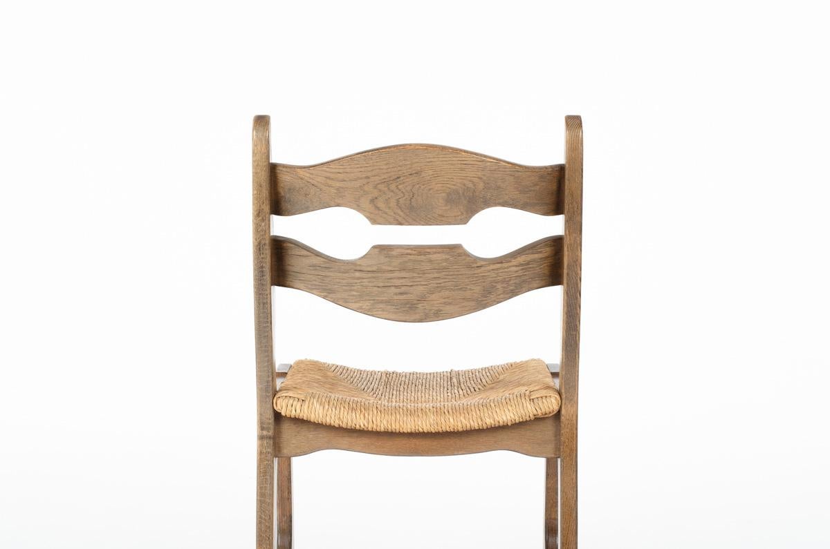 Set of 6 Chairs by Guillerme & Chambron for Votre Maison, 1950  2