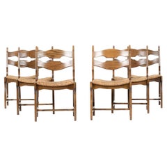 Set of 6 Chairs by Guillerme & Chambron for Votre Maison, 1950 
