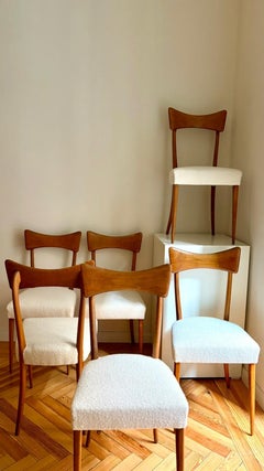 Satz von 6 Stühlen von Ico Parisi für Ariberto Colombo, 1950.