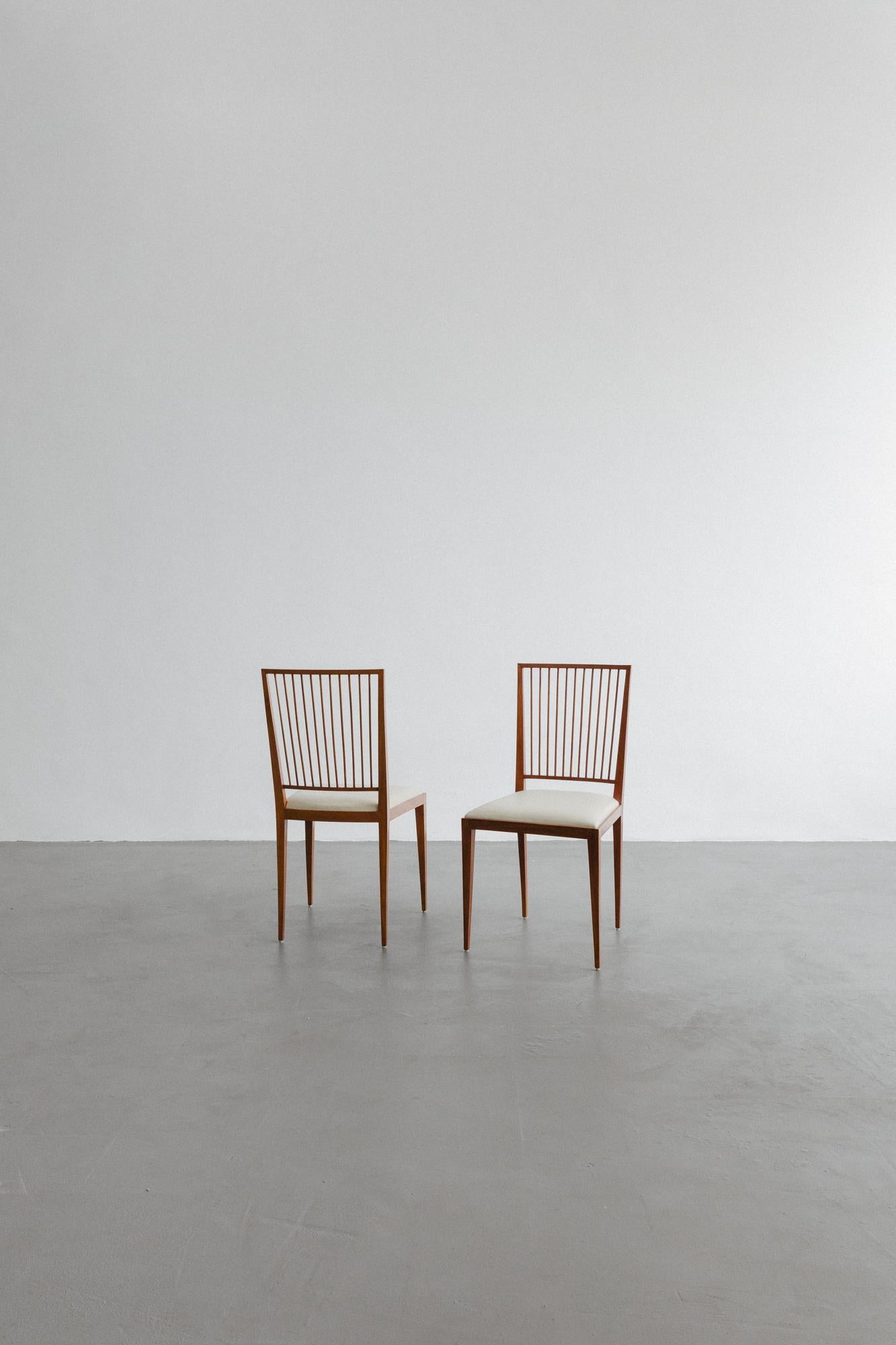Mid-Century Modern Ensemble de 6 chaises par Joaquim Tenreiro, 1947, design du milieu du siècle dernier en vente