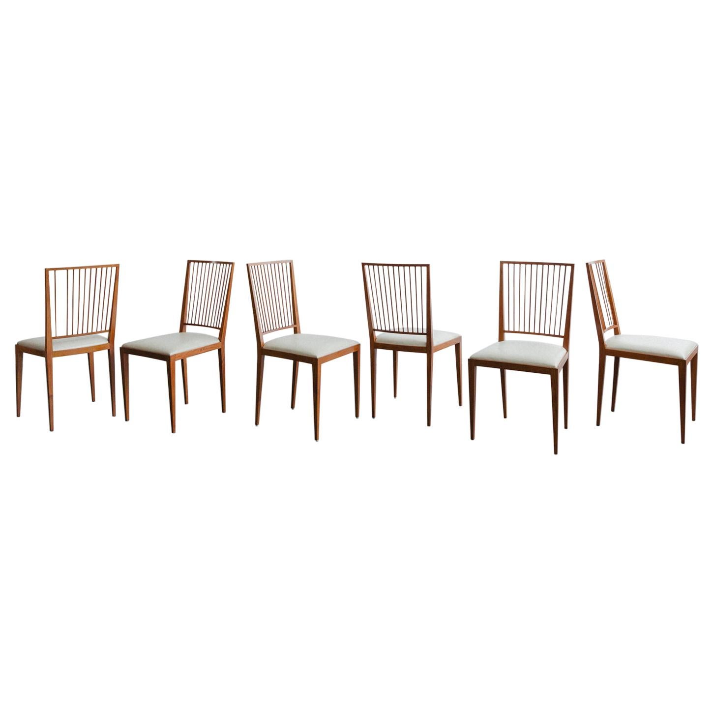 Ensemble de 6 chaises par Joaquim Tenreiro, 1947, design du milieu du siècle dernier