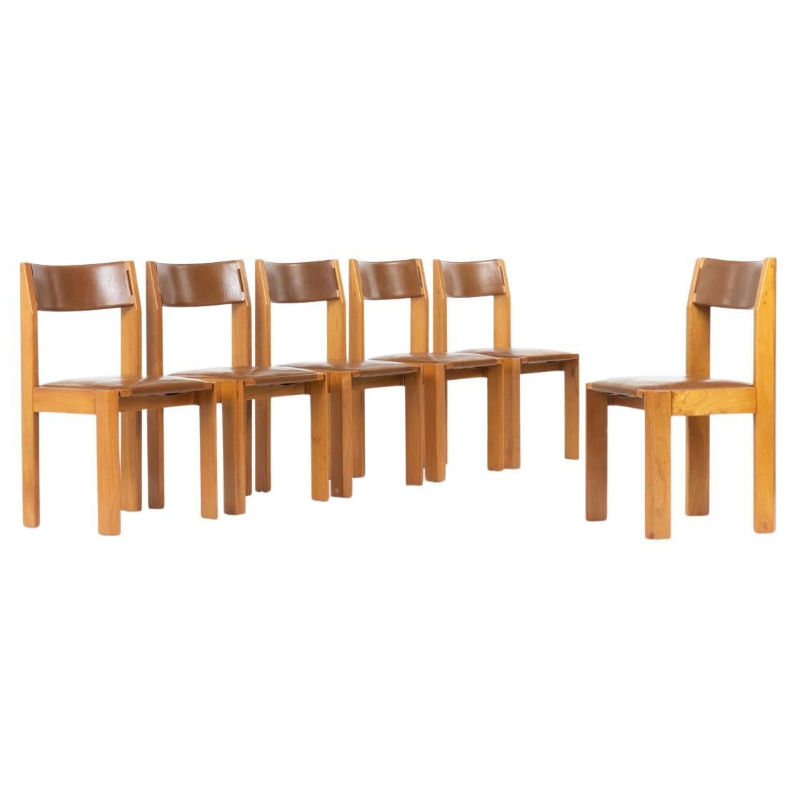 Set of 6 chairs by Luigi Gorgoni for Roche Bobois 1970 For Sale