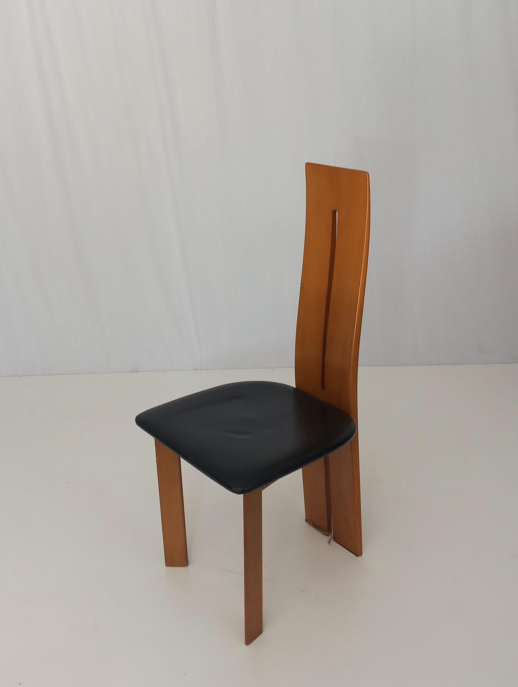 Juego de 6 sillas de Mario Marenco para Mobilgirgi, años 70 Italian en venta