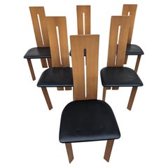 Set of 6 chairs by Mario Marenco for Mobilgirgi, 70s