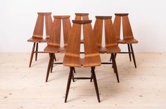 Set of 6 Chairs by Risto Halme for Isku, Finland, 1960s, Fully Restored