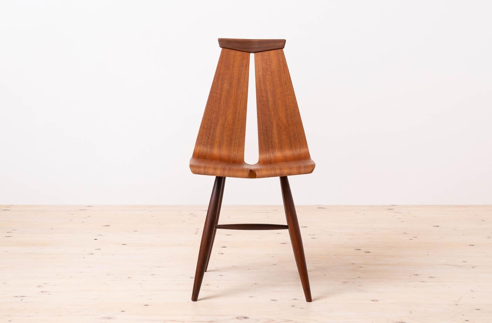 Contreplaqué Ensemble de 6 chaises par Risto Halme pour Isku, Finlande, années 1960, entièrement restaurées en vente