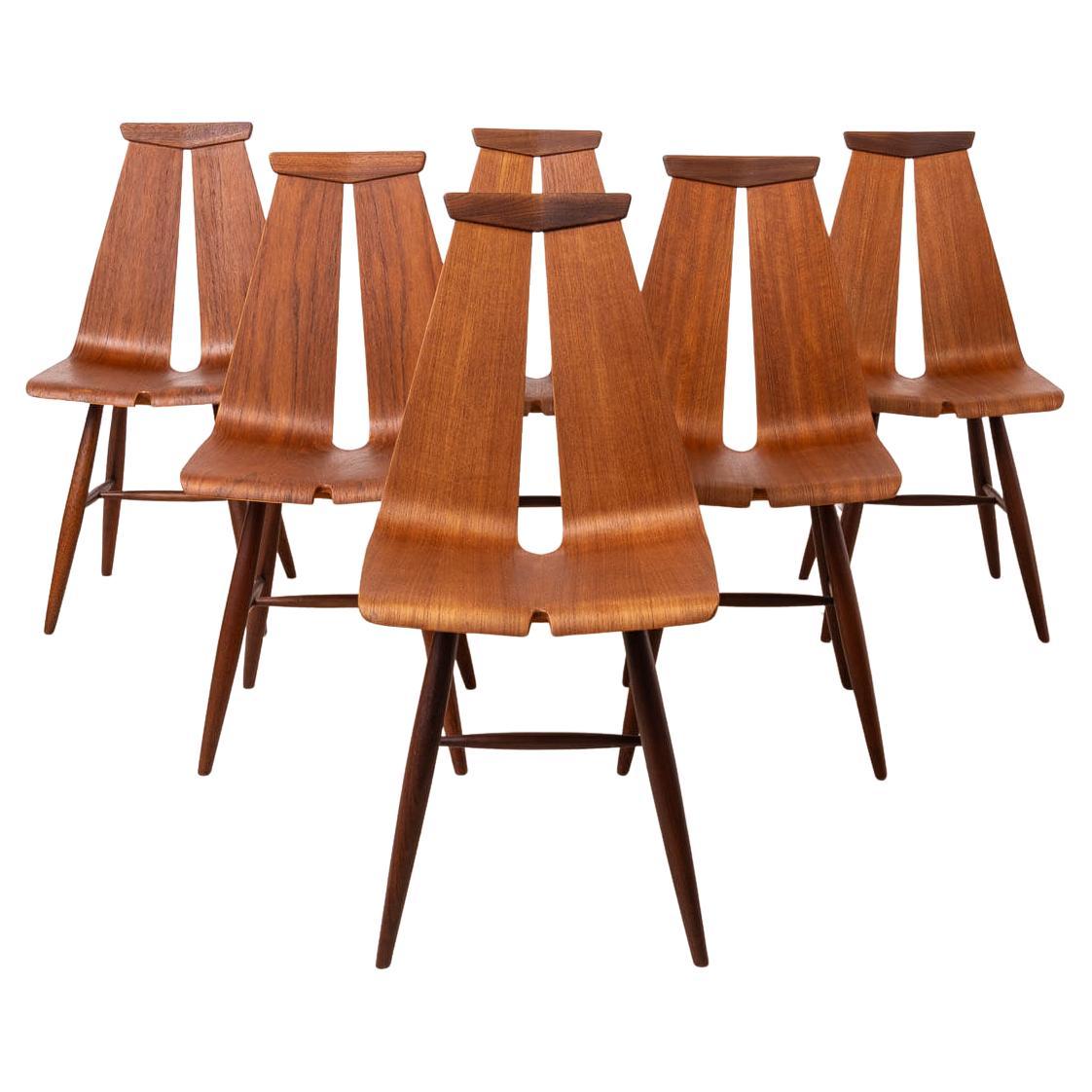 Set of 6 Chairs by Risto Halme for Isku, Finland, 1960s, Fully Restored