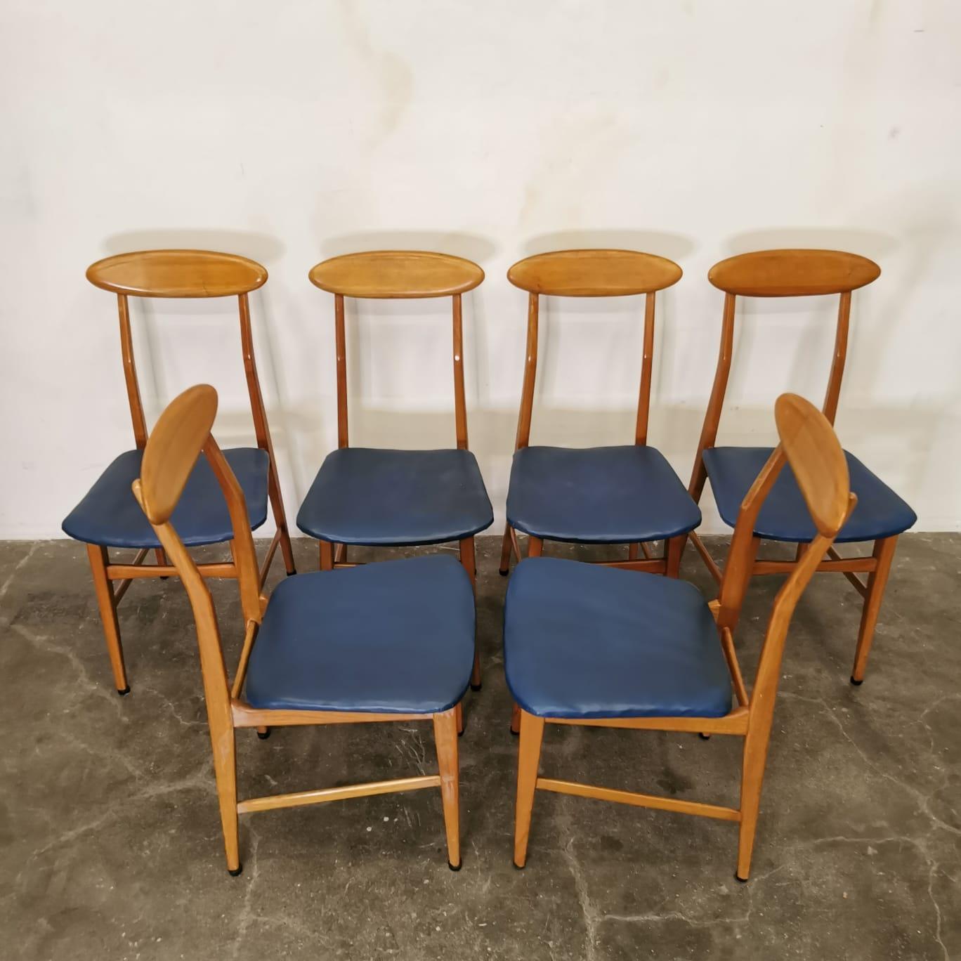 Set of 6 Chairs by Sorgente Del Mobile In Fair Condition In Milano, Lombardia