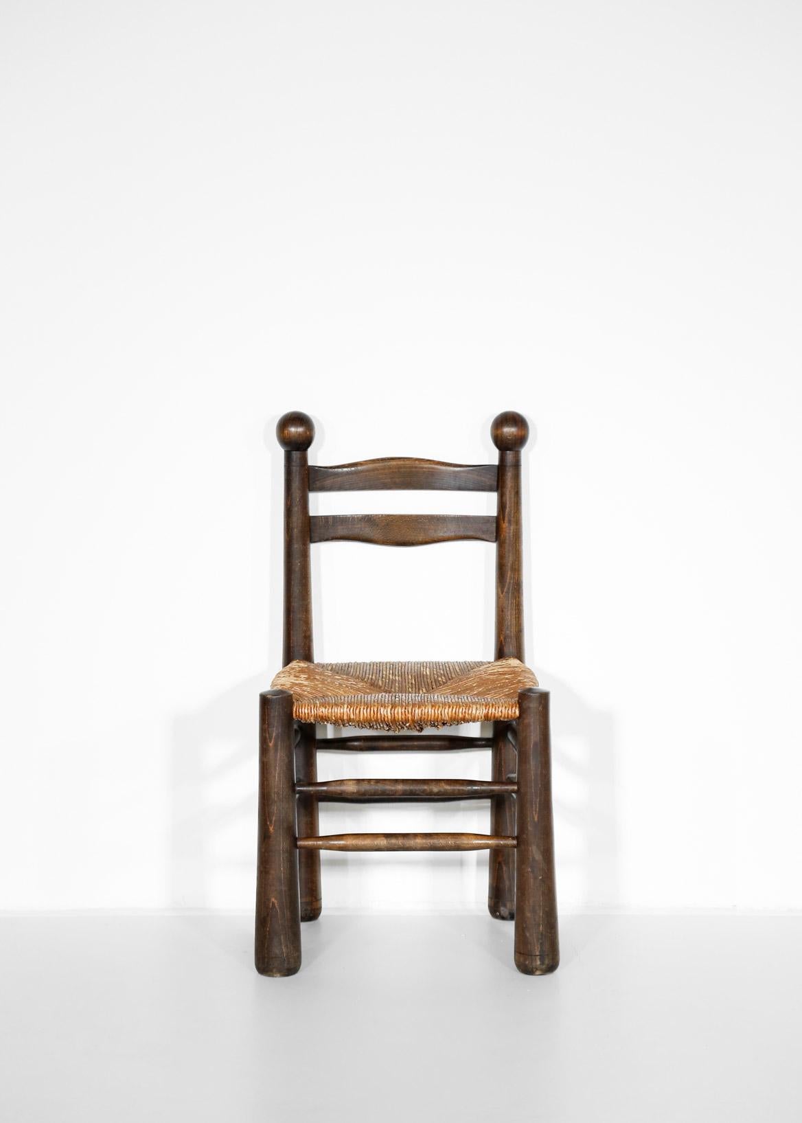 Set of 6 Chairs, Charles Dudouyt Style in Oak 5