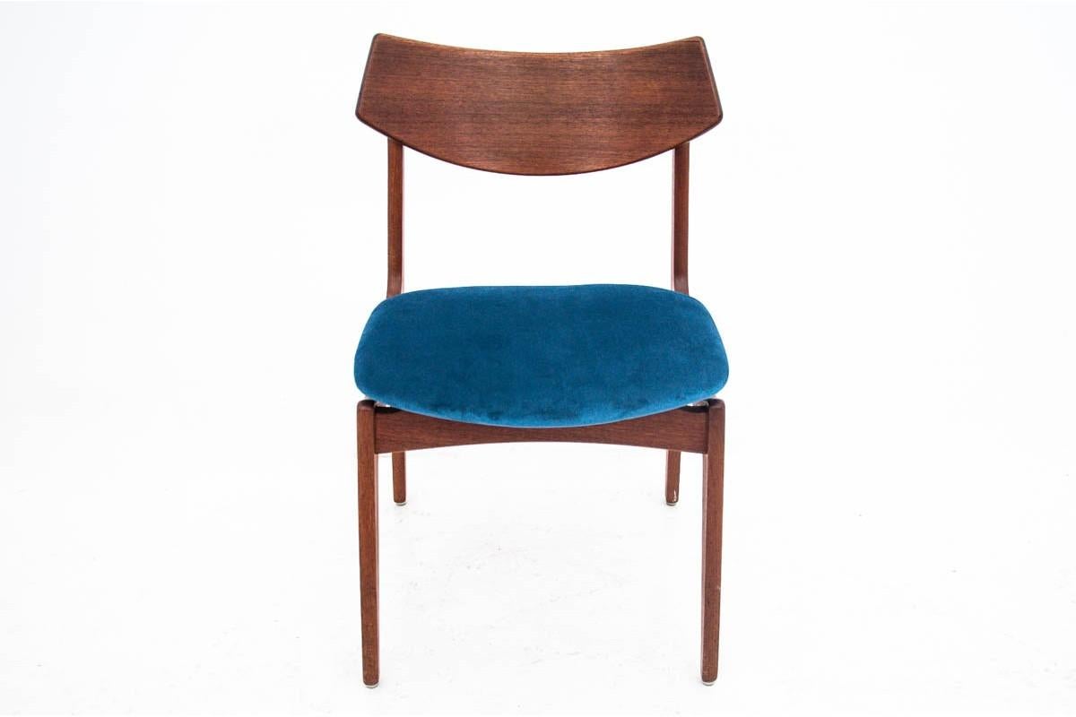 Cotton Set of 6 Chairs, Danish Design, 1960s