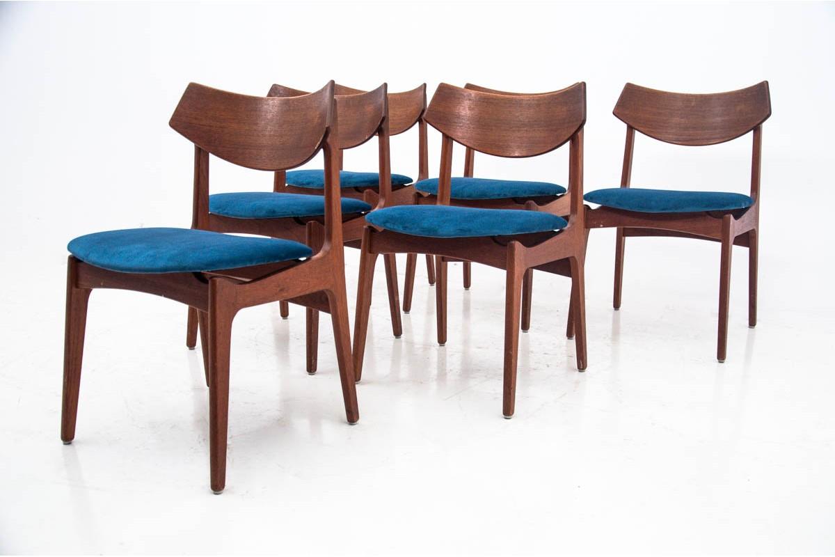 Set of 6 Chairs, Danish Design, 1960s 3
