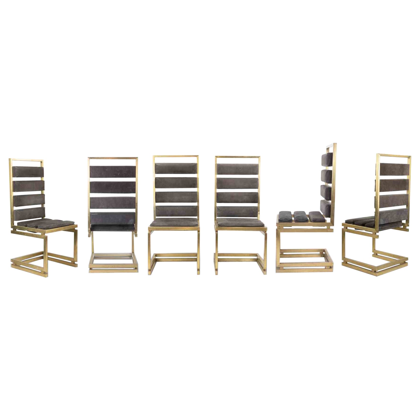 Ensemble de 6 chaises "Doghe" de Romeo Rega, 1970