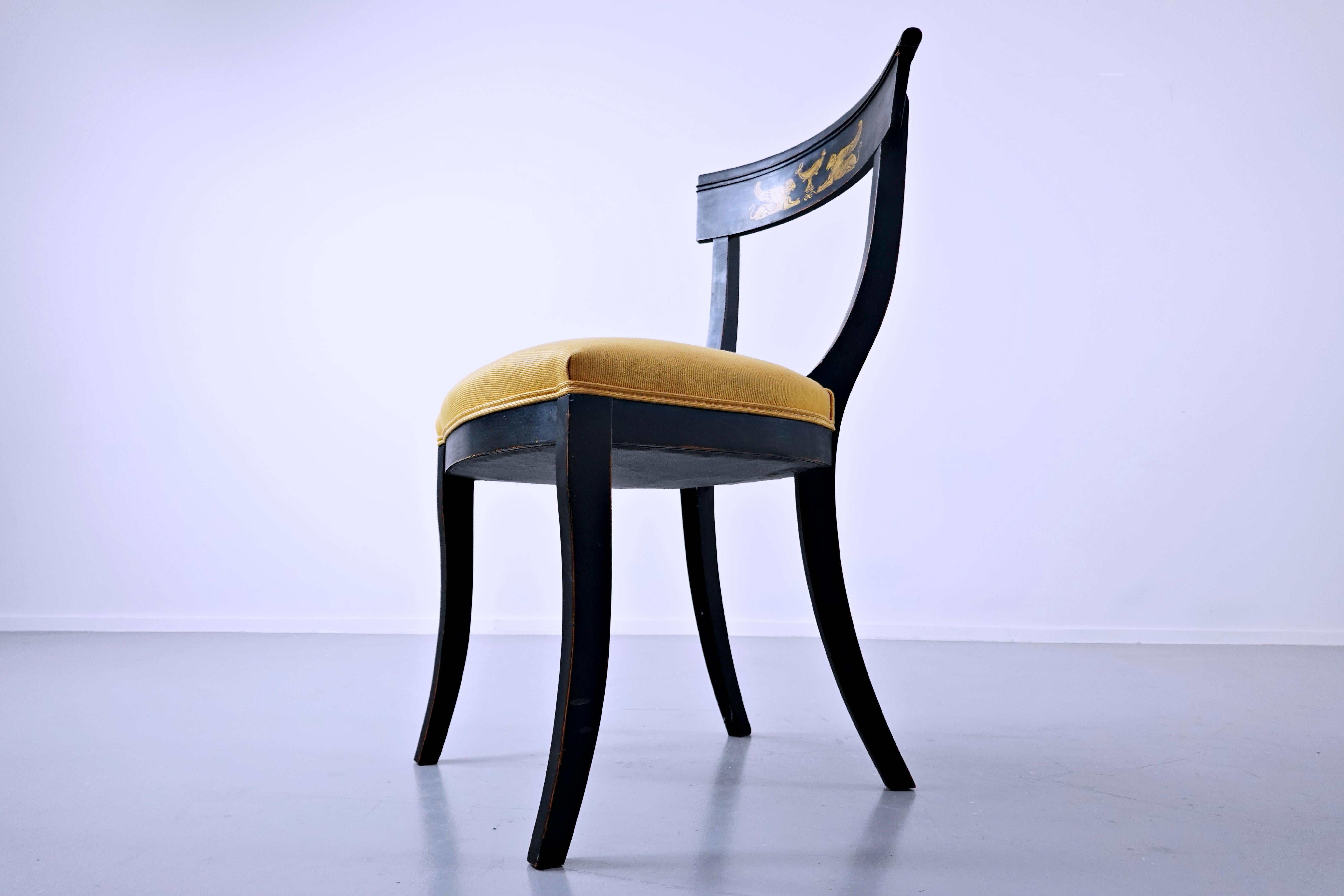 Ensemble de 6 chaises, style Empire, Belgique en vente 8