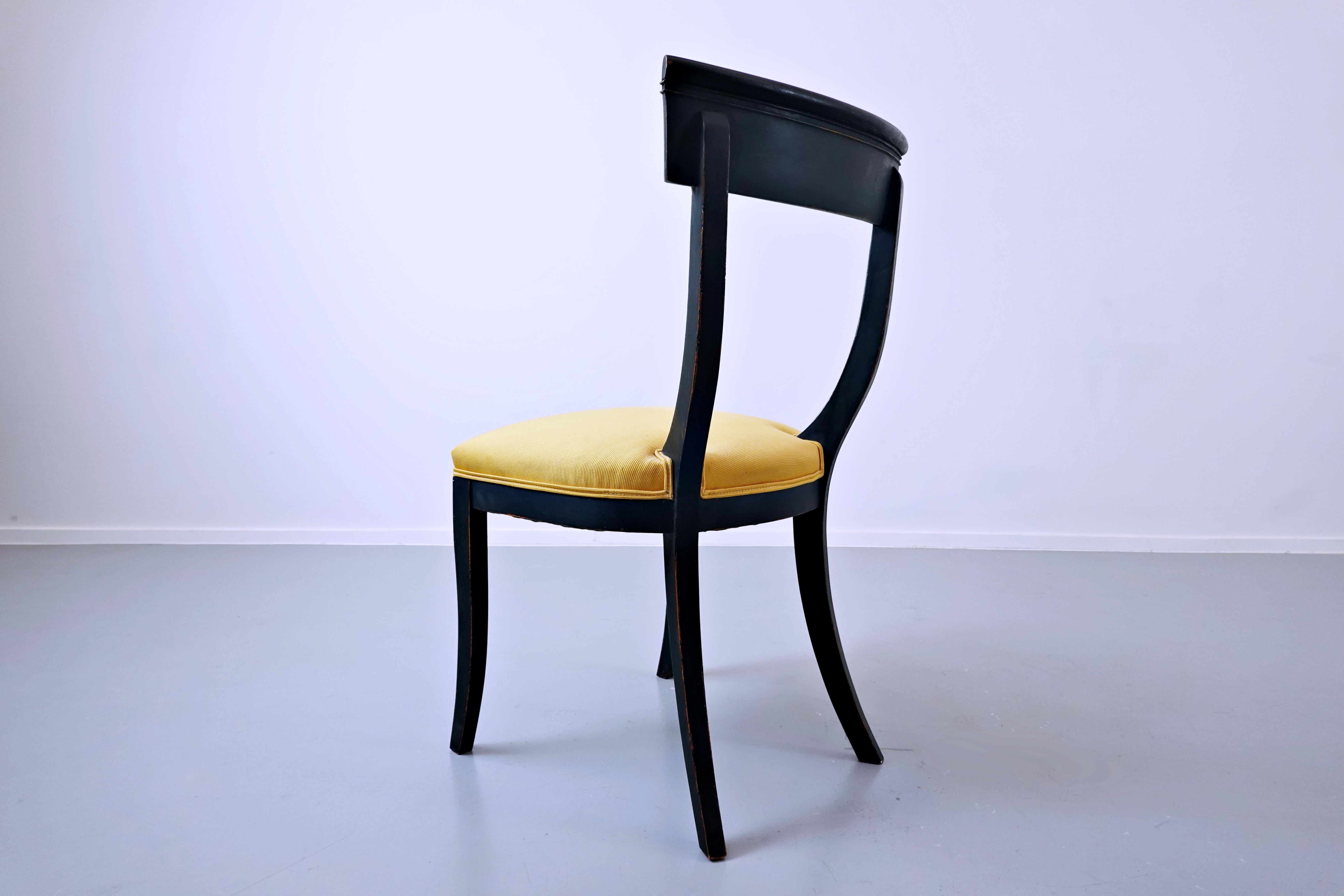 Tissu Ensemble de 6 chaises, style Empire, Belgique en vente