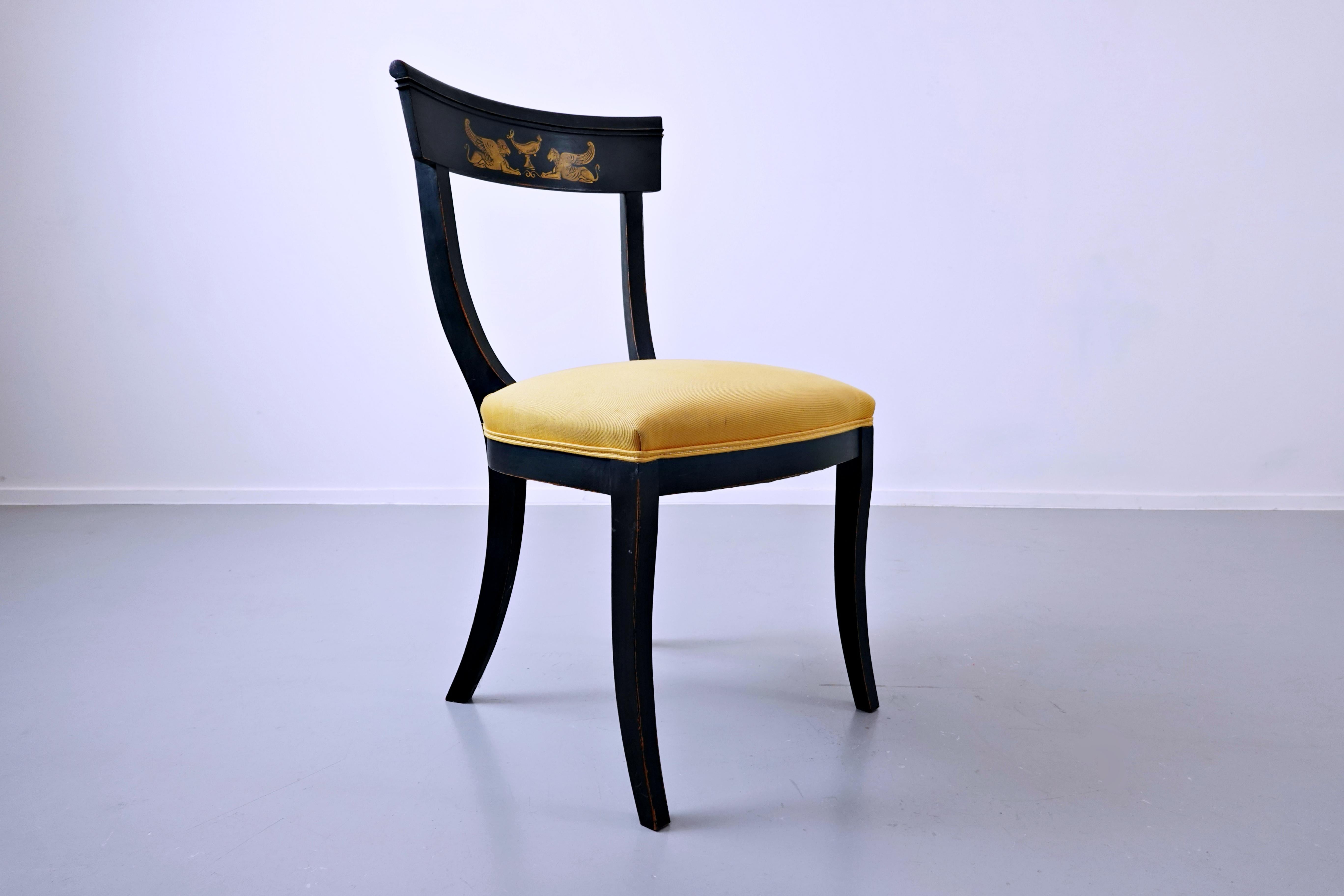 Ensemble de 6 chaises, style Empire, Belgique en vente 3