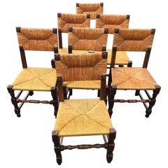 Set of 6 brutalist chairs