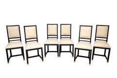 Set of 6 chairs Fritz Nagel Adolf Nagel Schule school of Josef Hoffmann ca. 1910