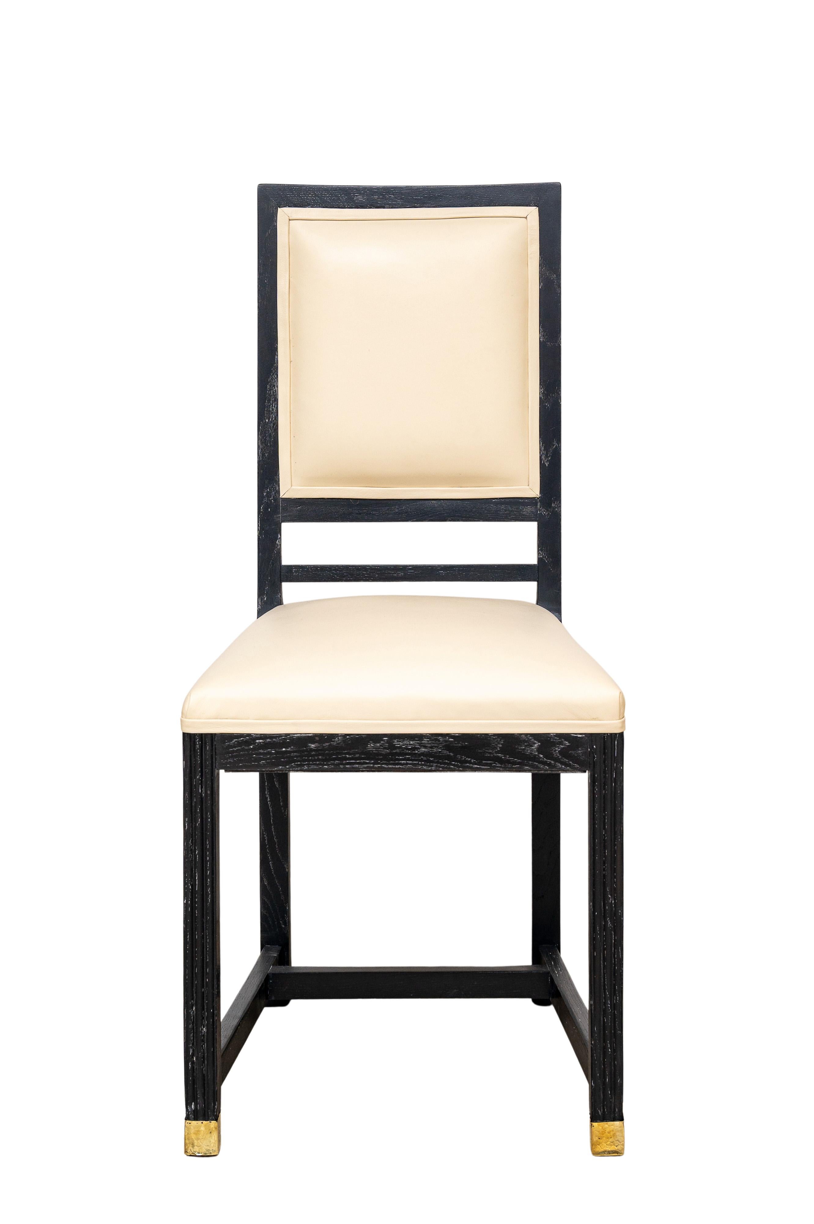 Art nouveau Ensemble de 6 chaises Fritz Nagel Adolf Nagel Schule école de Josef Hoffmann vers 1910 en vente