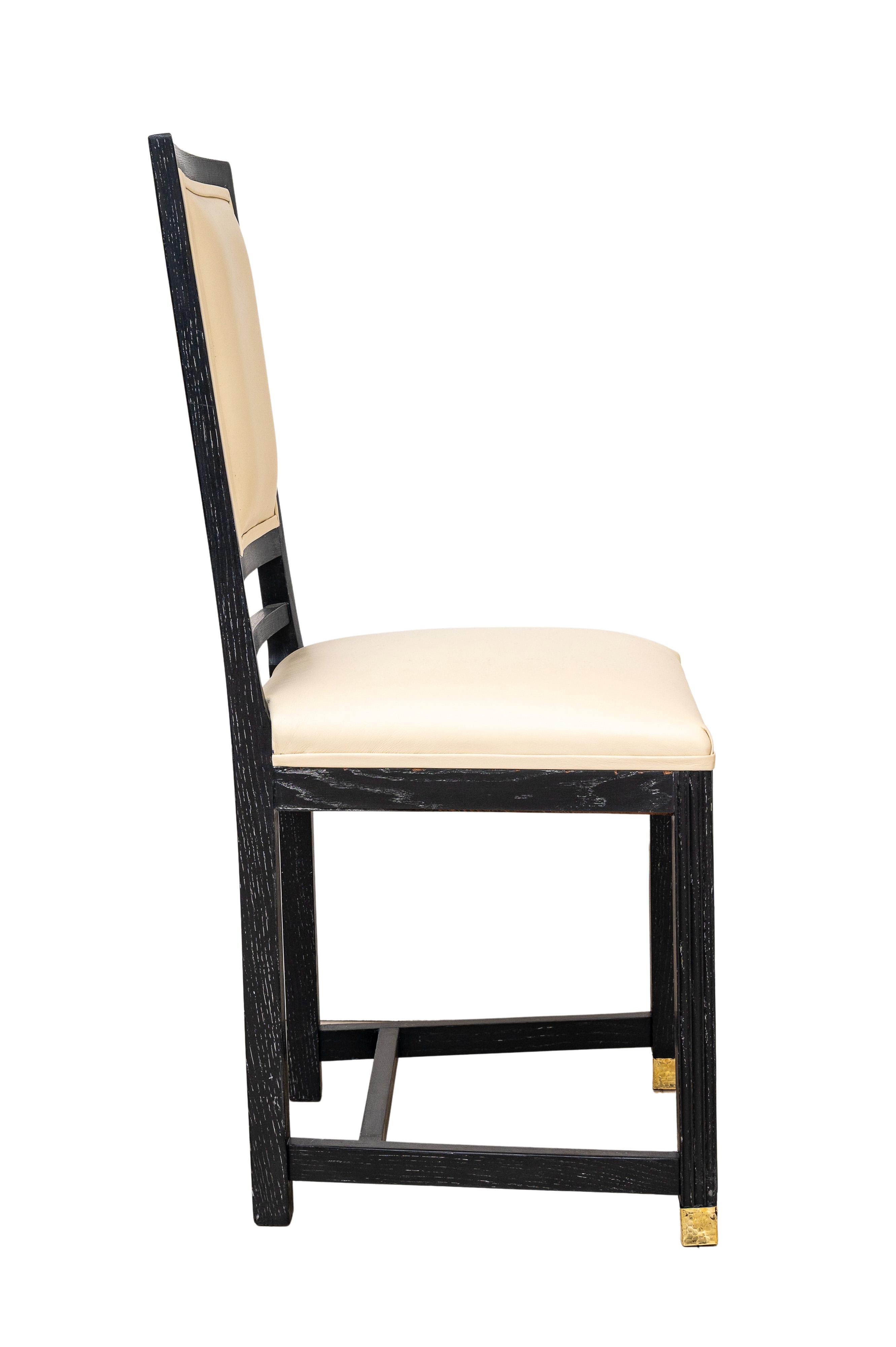 Autrichien Ensemble de 6 chaises Fritz Nagel Adolf Nagel Schule école de Josef Hoffmann vers 1910 en vente