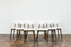 Set Of 6, Dining Chairs "Hearts" by H&J Kurmanowicz, 1950s, Poland