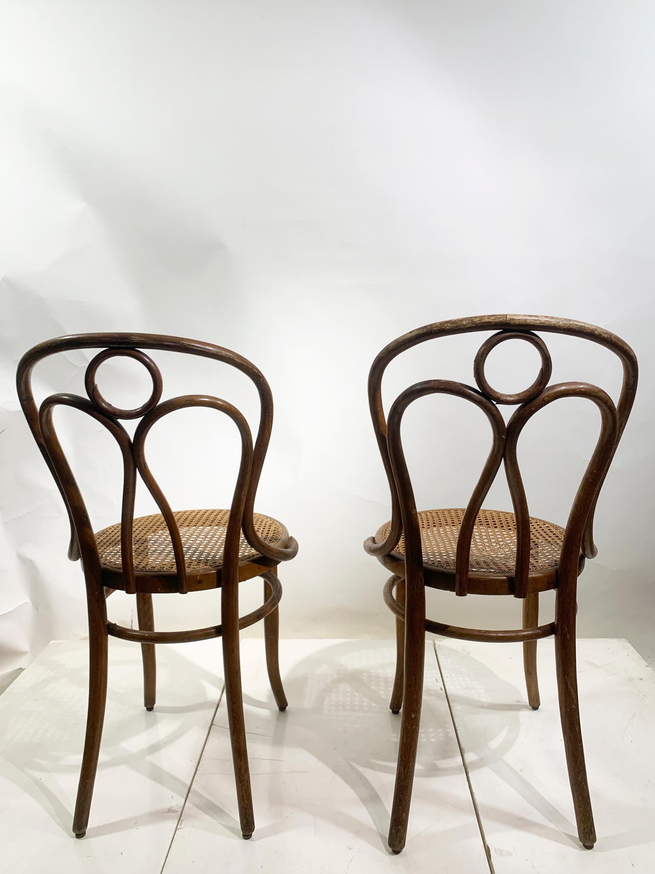 Juego de 6 Sillas de madera curvada de Josef Hoffmann para Mundus Viena Austria, 1900 en venta 3