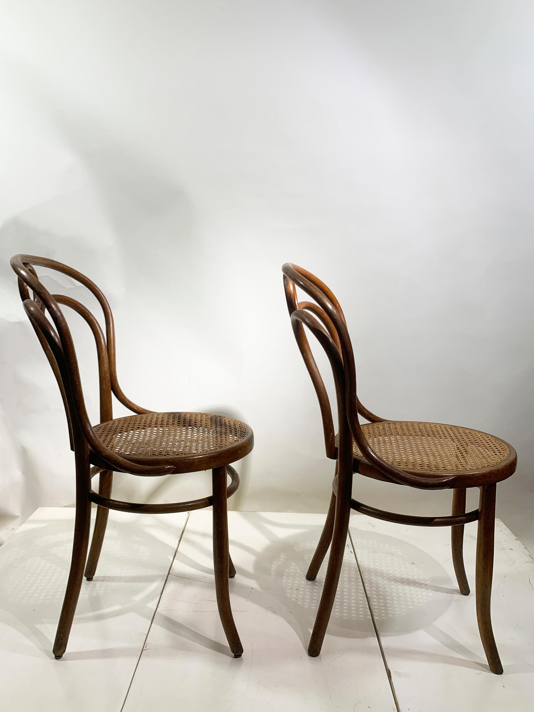 Juego de 6 Sillas de madera curvada de Josef Hoffmann para Mundus Viena Austria, 1900 Austríaco en venta