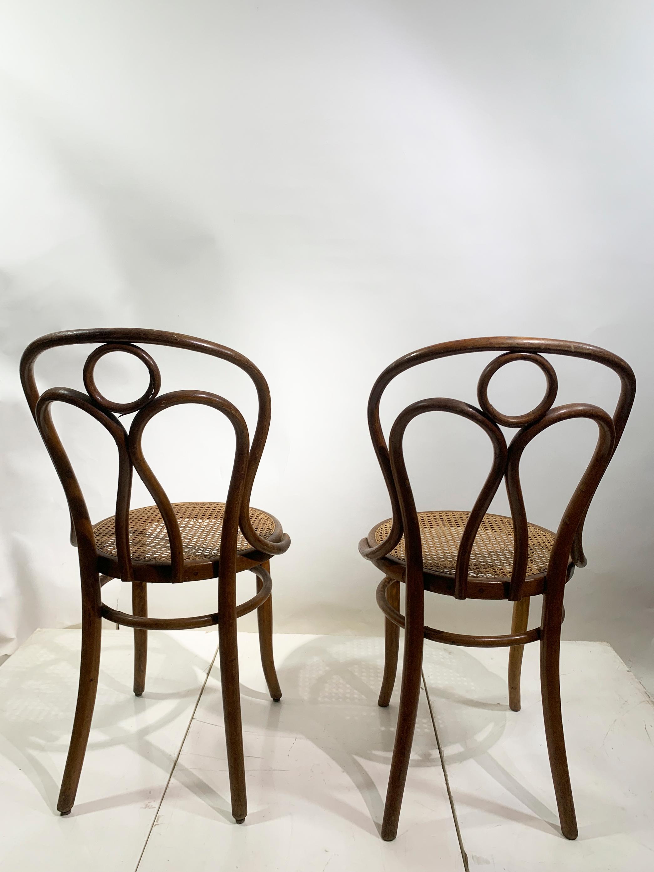 Juego de 6 Sillas de madera curvada de Josef Hoffmann para Mundus Viena Austria, 1900 en Bueno estado para la venta en Beirut, LB