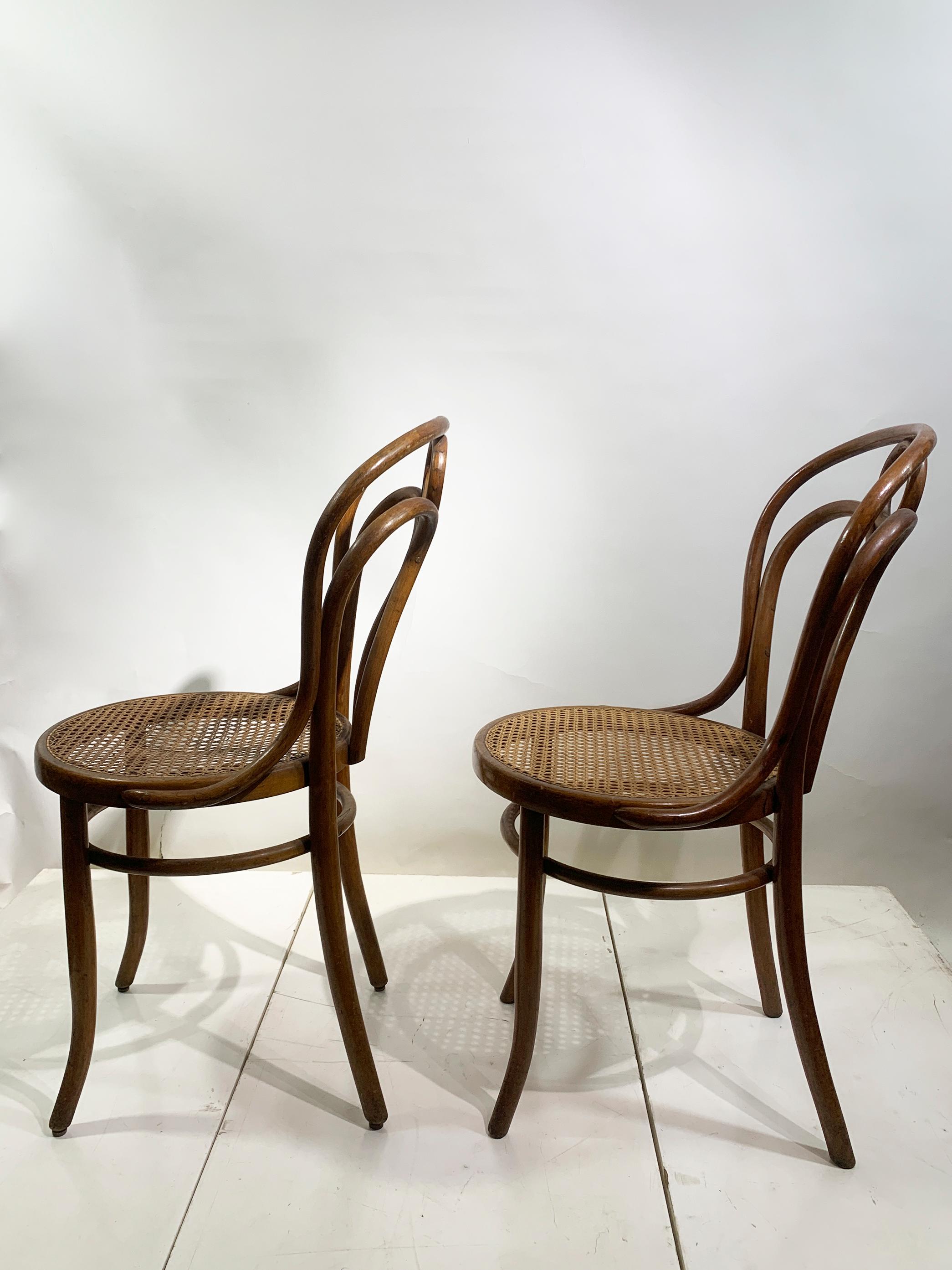 Juego de 6 Sillas de madera curvada de Josef Hoffmann para Mundus Viena Austria, 1900 siglo XX en venta