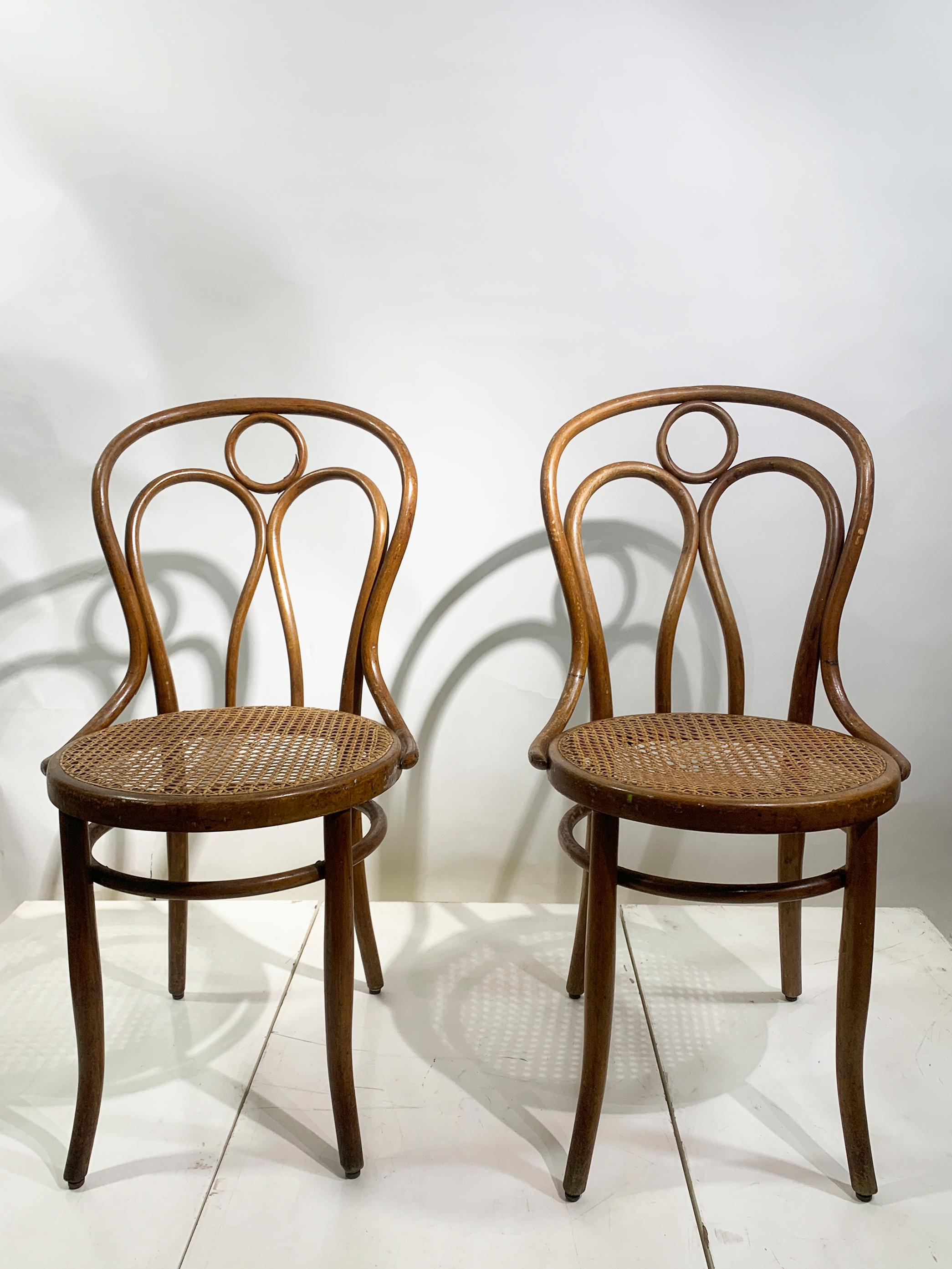 Juego de 6 Sillas de madera curvada de Josef Hoffmann para Mundus Viena Austria, 1900 en venta 1