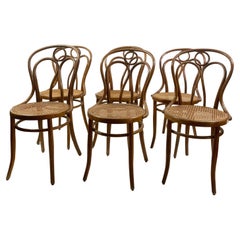 Juego de 6 Sillas de madera curvada de Josef Hoffmann para Mundus Viena Austria, 1900