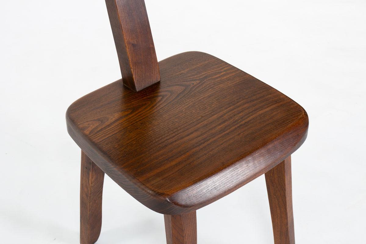6 Stühle aus Ulmenholz mit T-Lehne von Olavi Hänninen, 1950er Jahre (Europäisch) im Angebot
