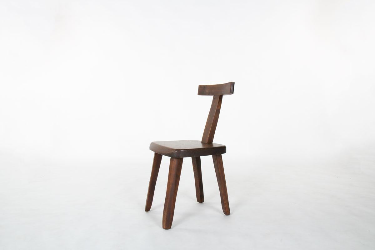 6 Stühle aus Ulmenholz mit T-Lehne von Olavi Hänninen, 1950er Jahre im Angebot 2
