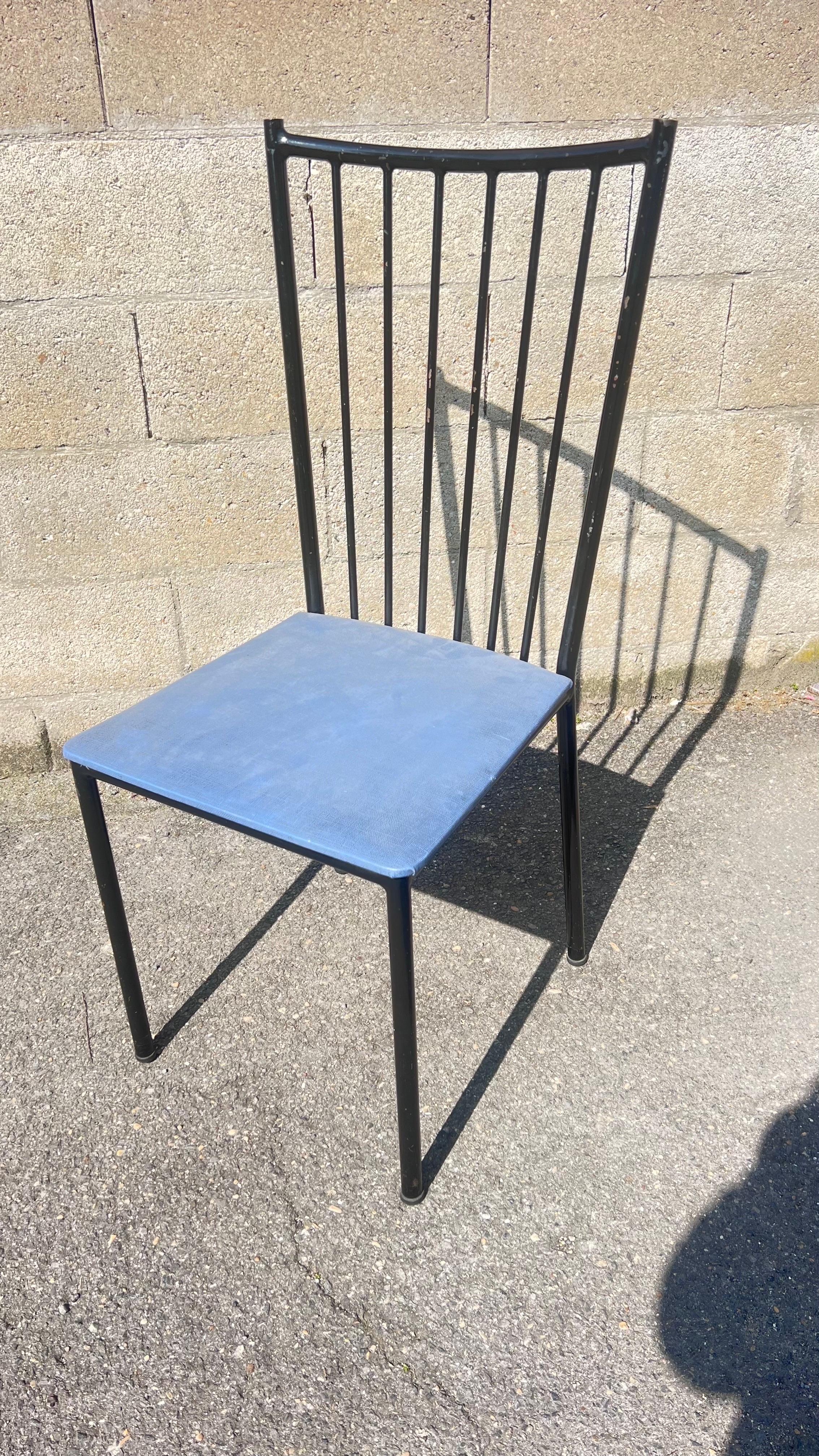 Mid-Century moderno set di 6 sedie in metallo 