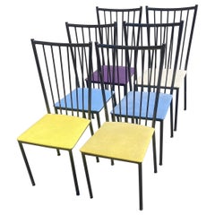 Ensemble de 6 chaises en métal « Colette Gueden »
