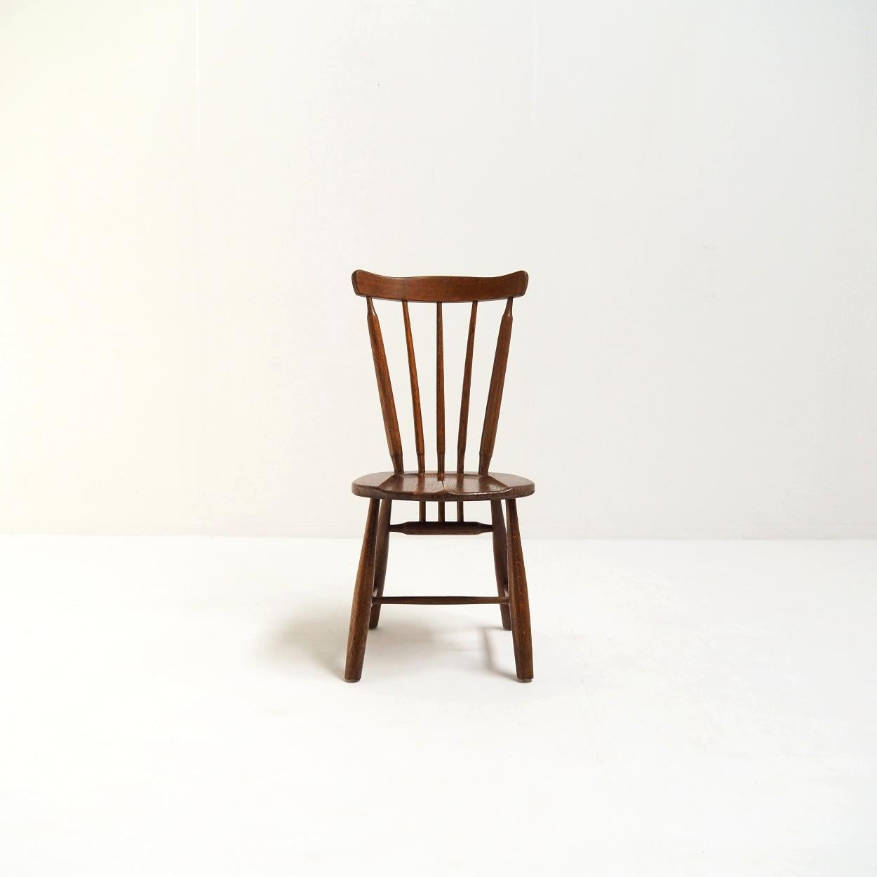 Néerlandais Ensemble de 6 chaises de style brutaliste Japandi en vente