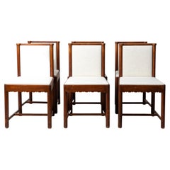 Antique Set of 6 Chairs in the Style of Axel Einar Hjorth