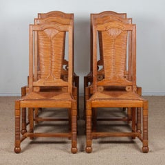 Lot de 6 chaises dans le style de Charles Dudouyt, 1950