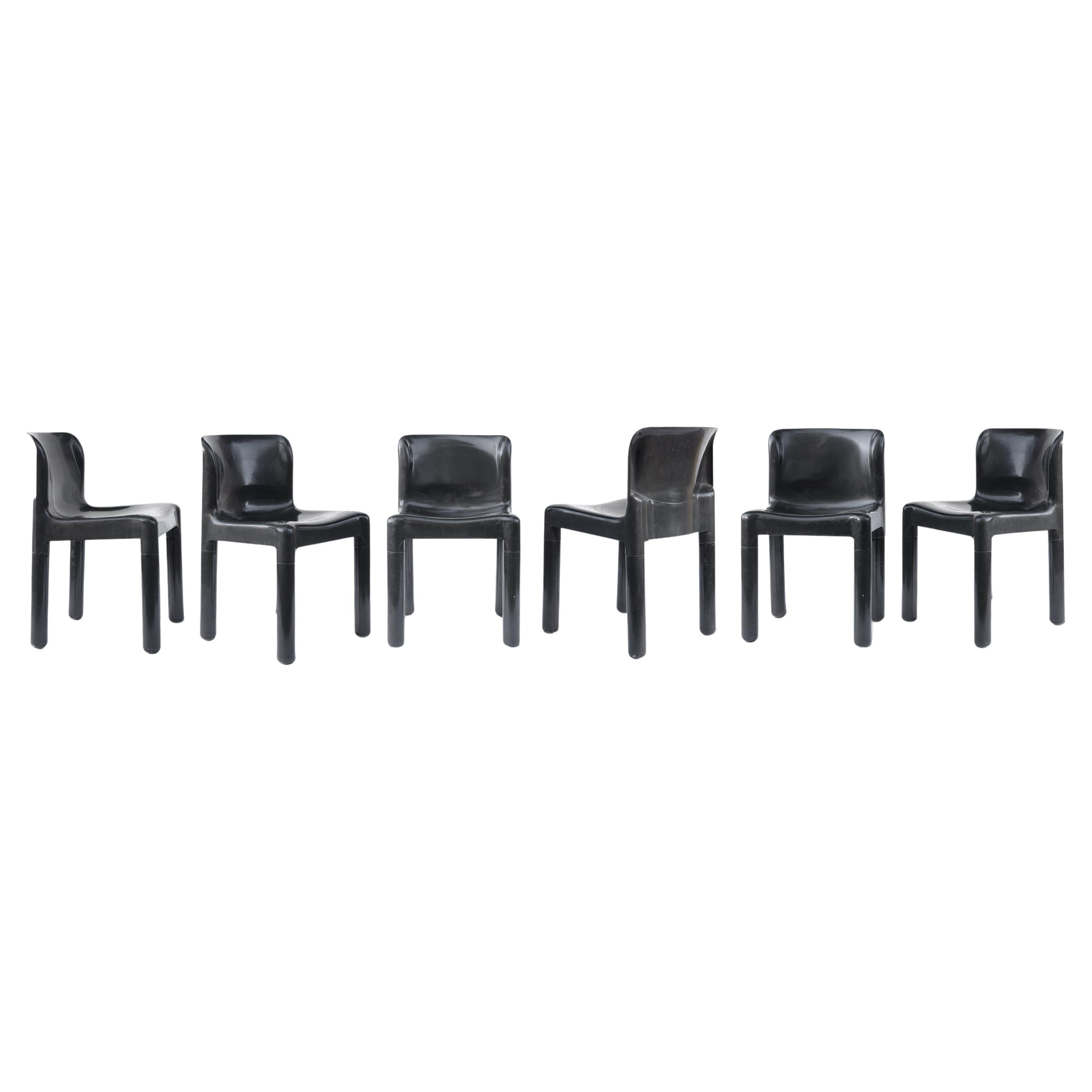 Set of 6 Chairs Mod. 4875 by Carlo Bartoli for Kartell, 1970s in vendita